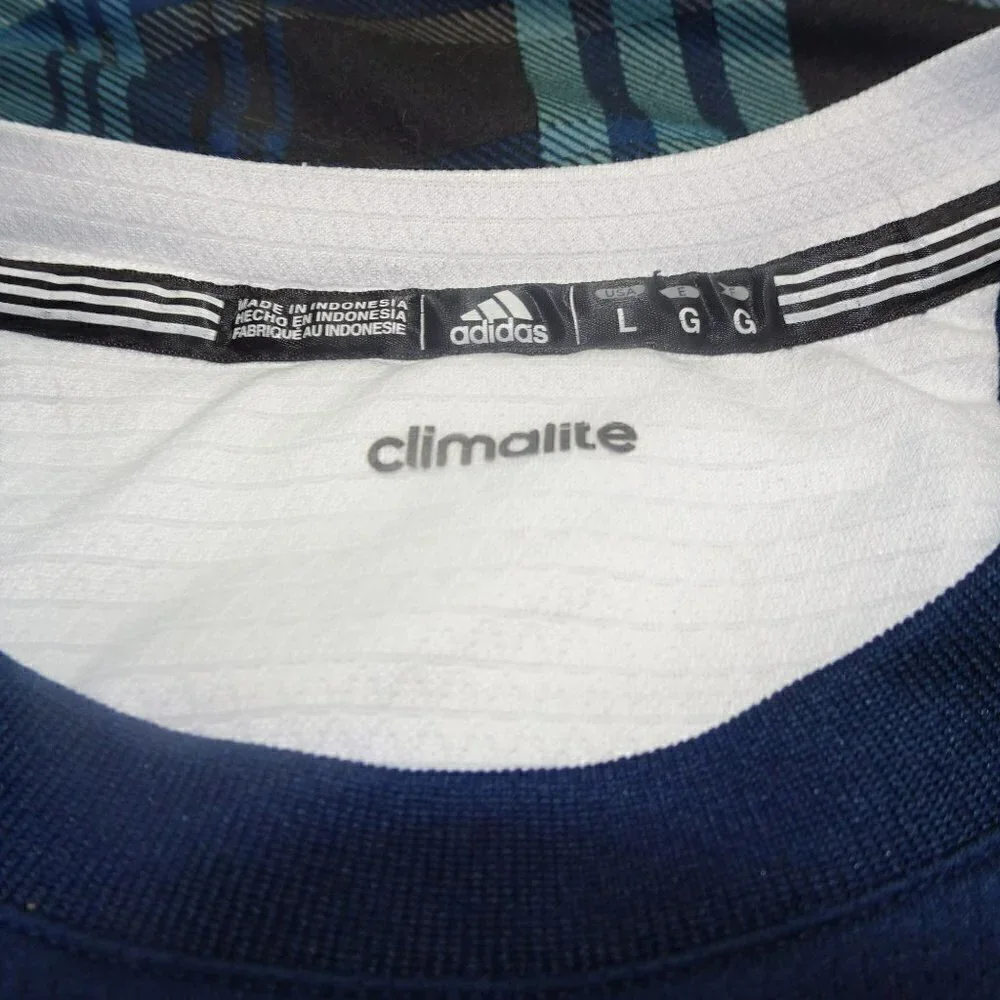 NCAA Adidas Climalite Notre Dame Blue Shirt Size Large